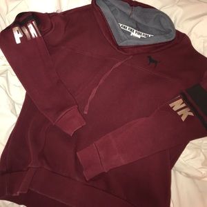 VSPINK Fleece Lined Cowl Neck Pullover